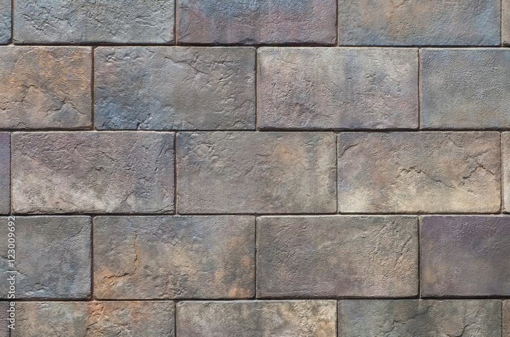 Fototapeta premium Stone block wall pattern and background