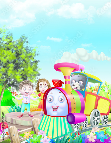 Bear come in train