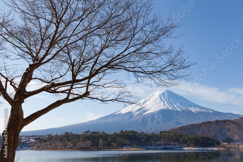Mt.Fuji at Lake Kawaguchiko in winter © torsakarin