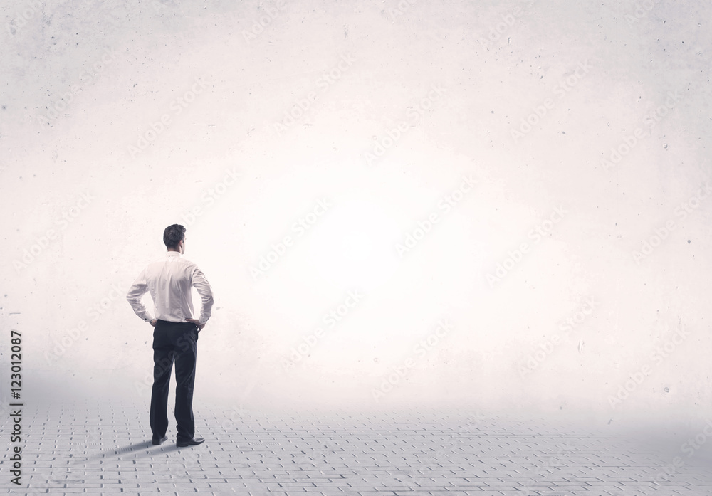 Elegant person standing with his back Elegant person standing with his back