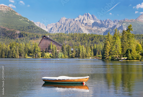 High Tatras - Strbske Pleso lake. photo