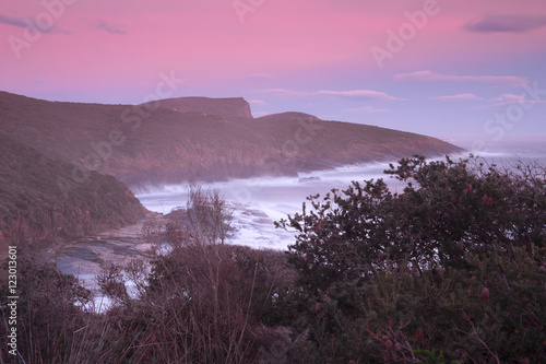 Beautiful Maingon Bay in Port Arthur at dusk.