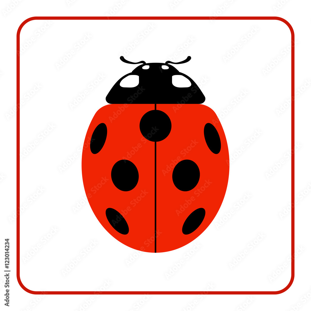 Ladybug small icon. Red lady bug sign, isolated on white background. Wildlife animal design. Cute colorful ladybird. Insect cartoon beetle. Symbol of nature, spring, summer. Vector illustration Ladybug small icon. Red lady bug sign, isolated on white background. Wildlife animal design. Cute colorful ladybird. Insect cartoon beetle. Symbol of nature, spring, summer. Vector illustration