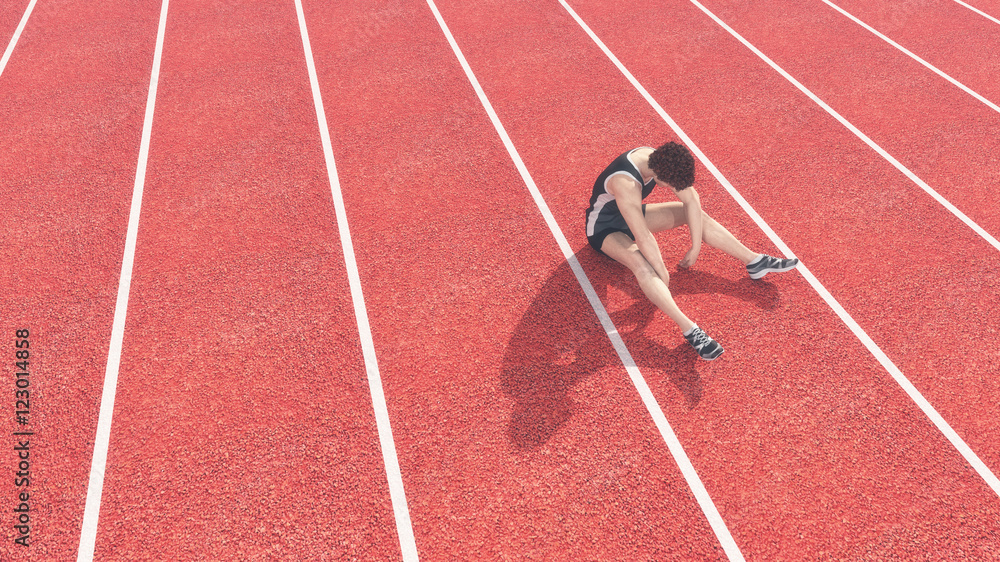 Photography Athlete defeated the runway.