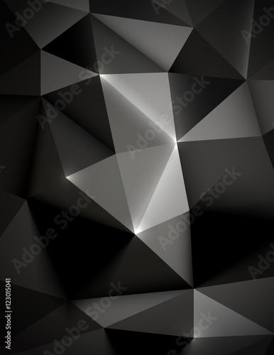 Seamless pattern abstract polygonal triangle © artnovielysa