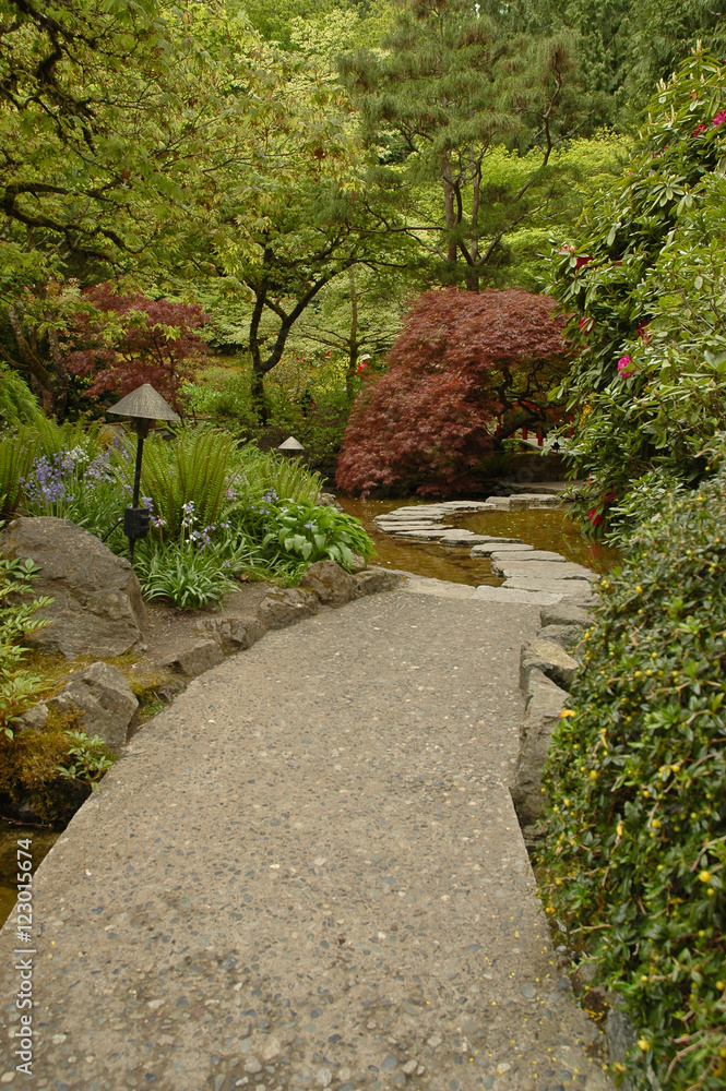 passage in Japanese garden