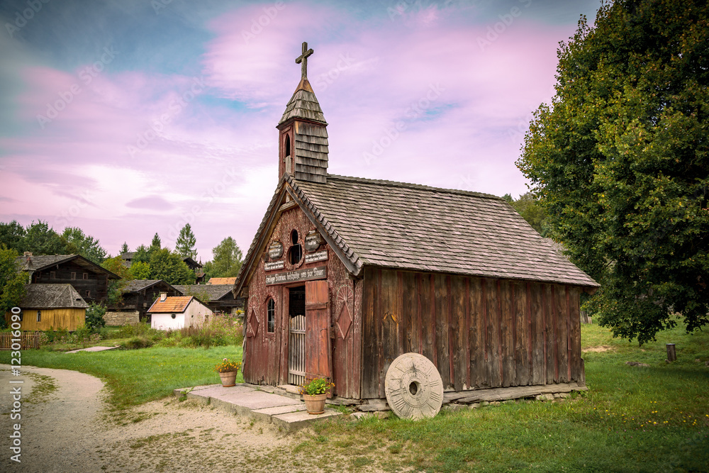 Old wooden chapel in Bavaria