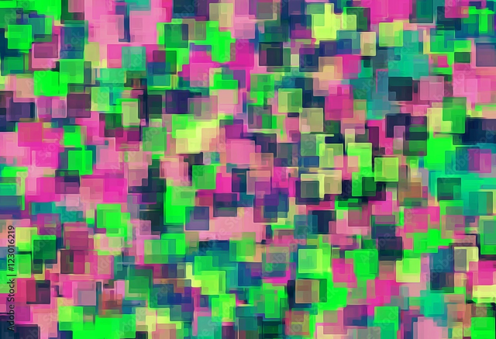 Fototapeta premium green pink and blue square pattern abstract background