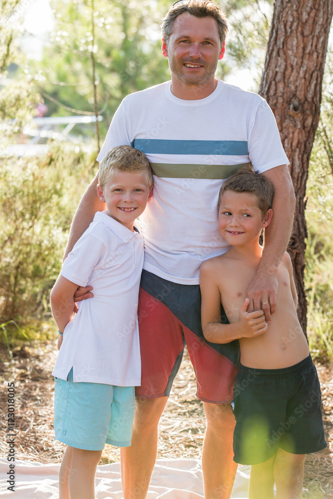 Fototapeta premium father and children