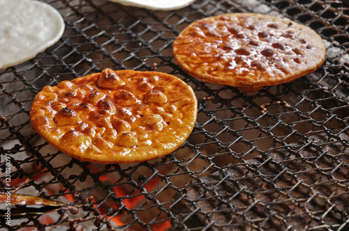 Japanese local homemade authentic salty soy rice cracker sembei