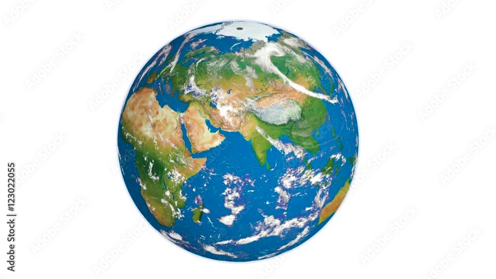 planet earth on white planet earth on white