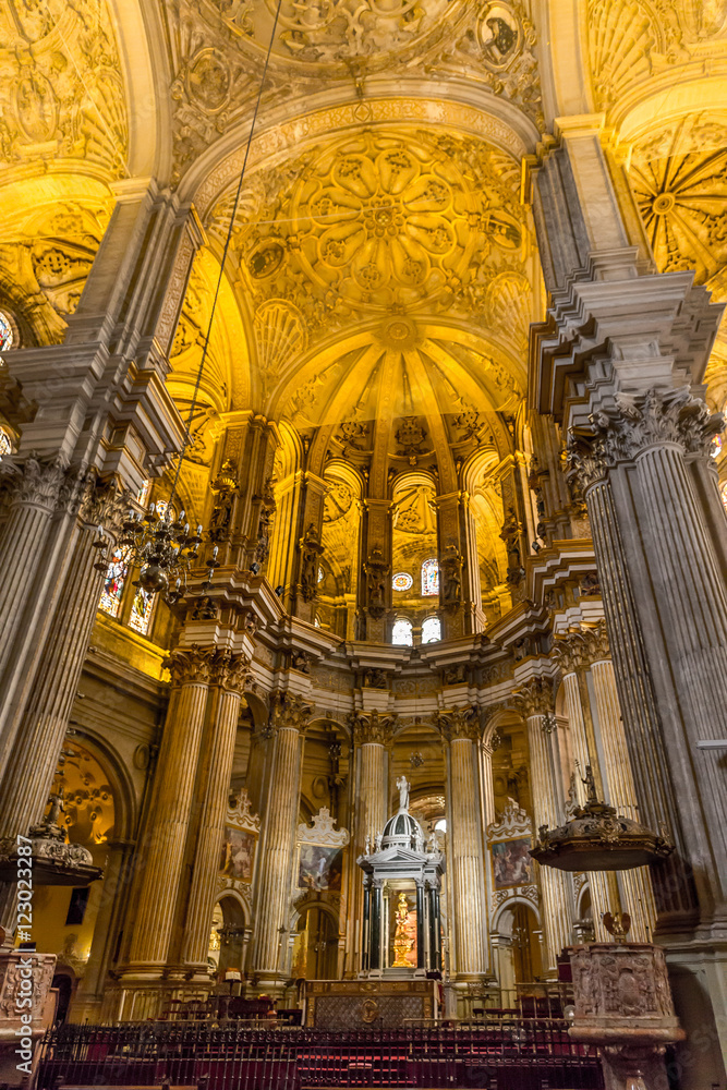 interior view of the Cathedral of Malaga
