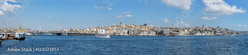 Extra wide panoramic photo of Istanbul, Turkey