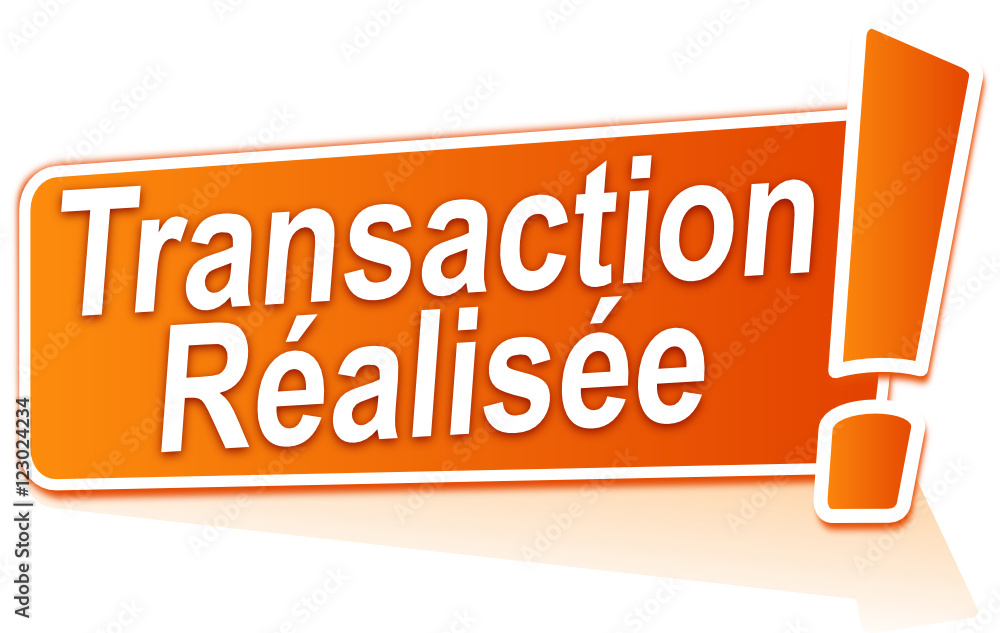 transaction réalisée sur étiquette orange transaction réalisée sur étiquette orange