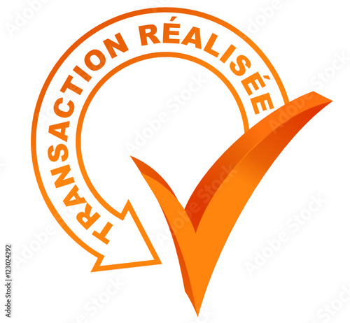 transaction réalisée symbole validé orange