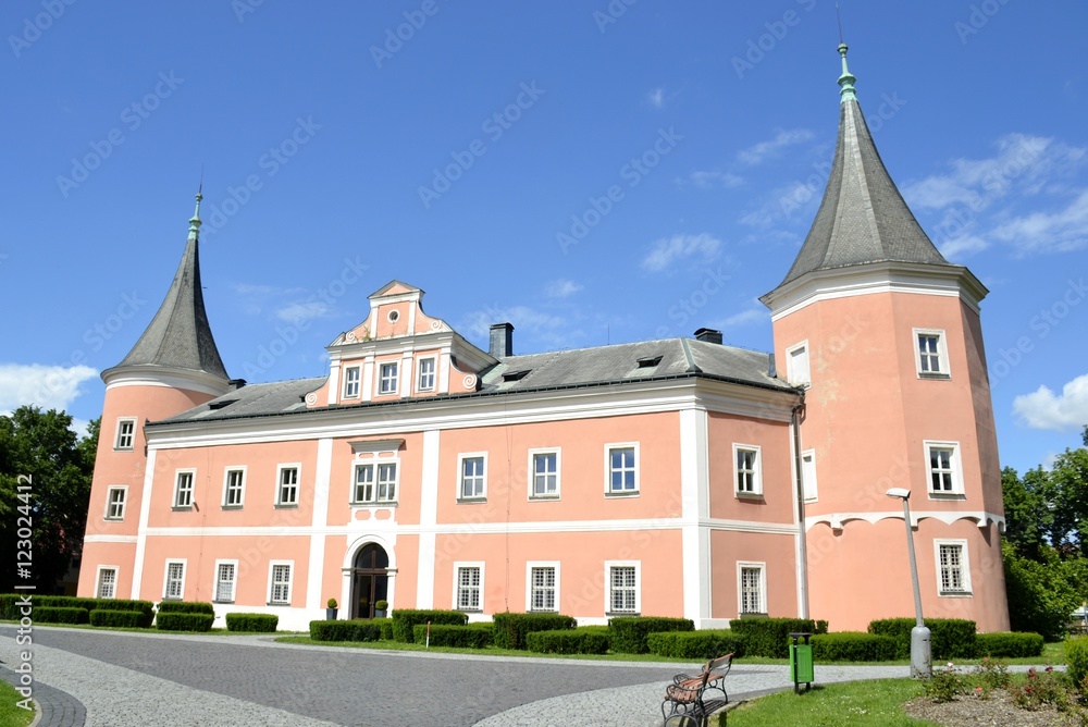 Architecture from Sokolov city and blue sky