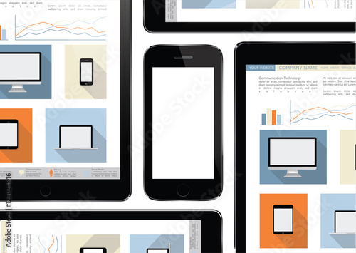 mobile device , tablet and smart phone - communication technolog
