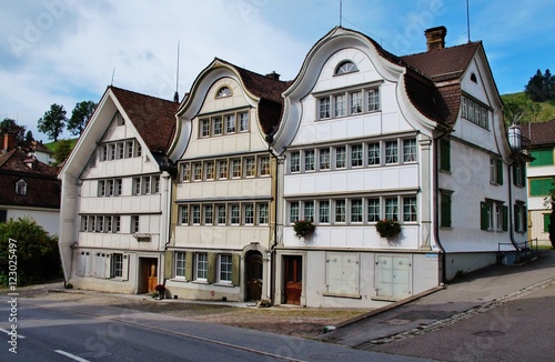 Appenzeller Häuser in Gais, Ostschweiz photo