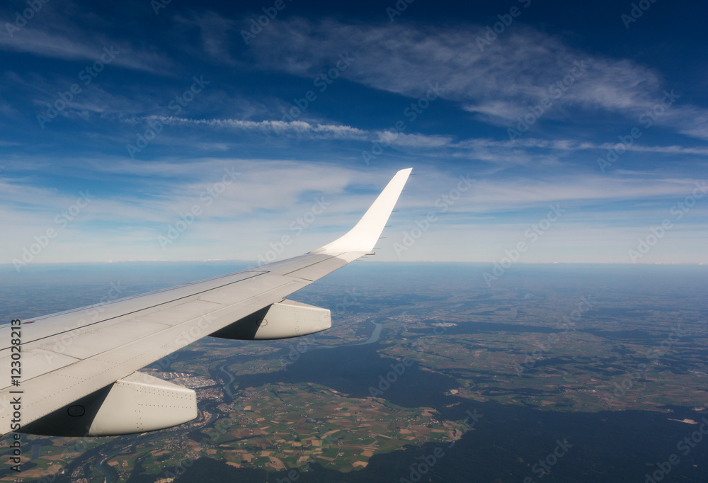 Obraz premium View from an airplane window