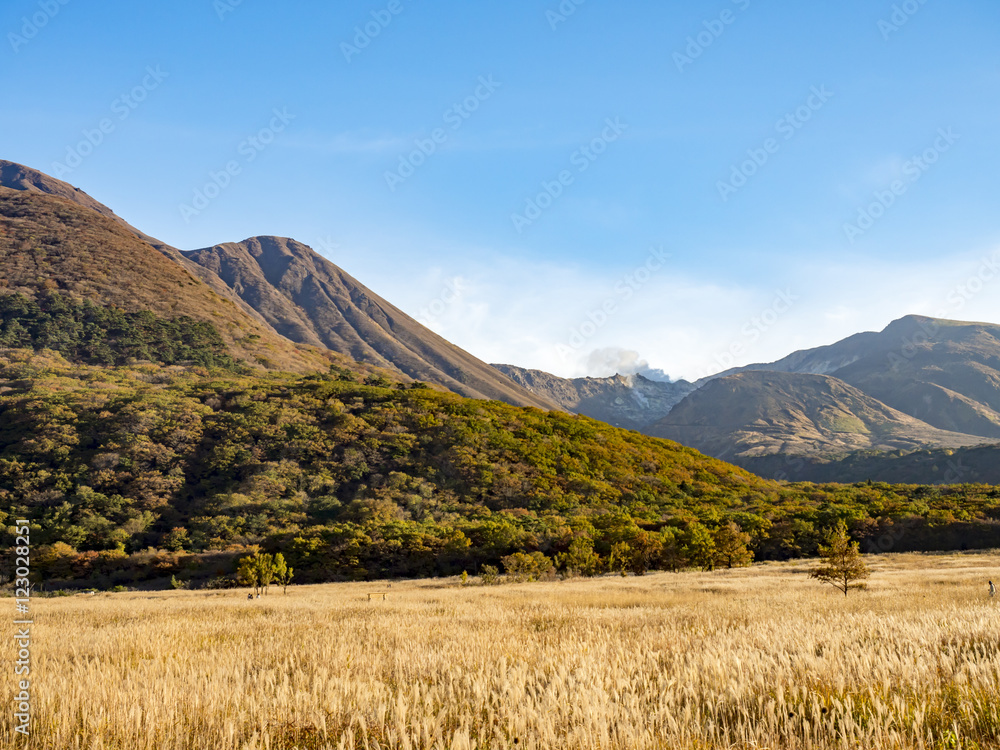 たで原湿原　夕景　秋景色