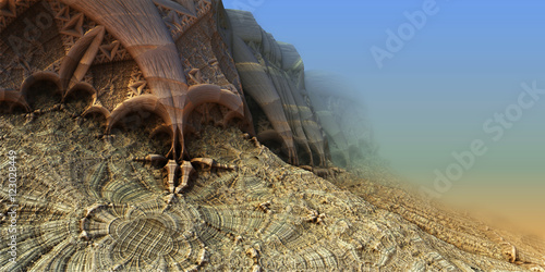 Fototapeta Naklejka Na Ścianę i Meble -  Alien planet sci-fi background