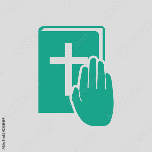 Hand on Bible icon