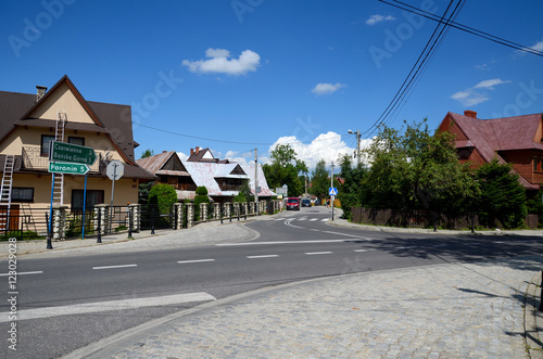 Fototapeta Naklejka Na Ścianę i Meble -  Village in Tatra Mountains (Zab, Poland)
