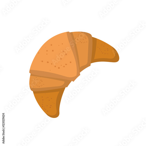 Vector cartoon french croissant