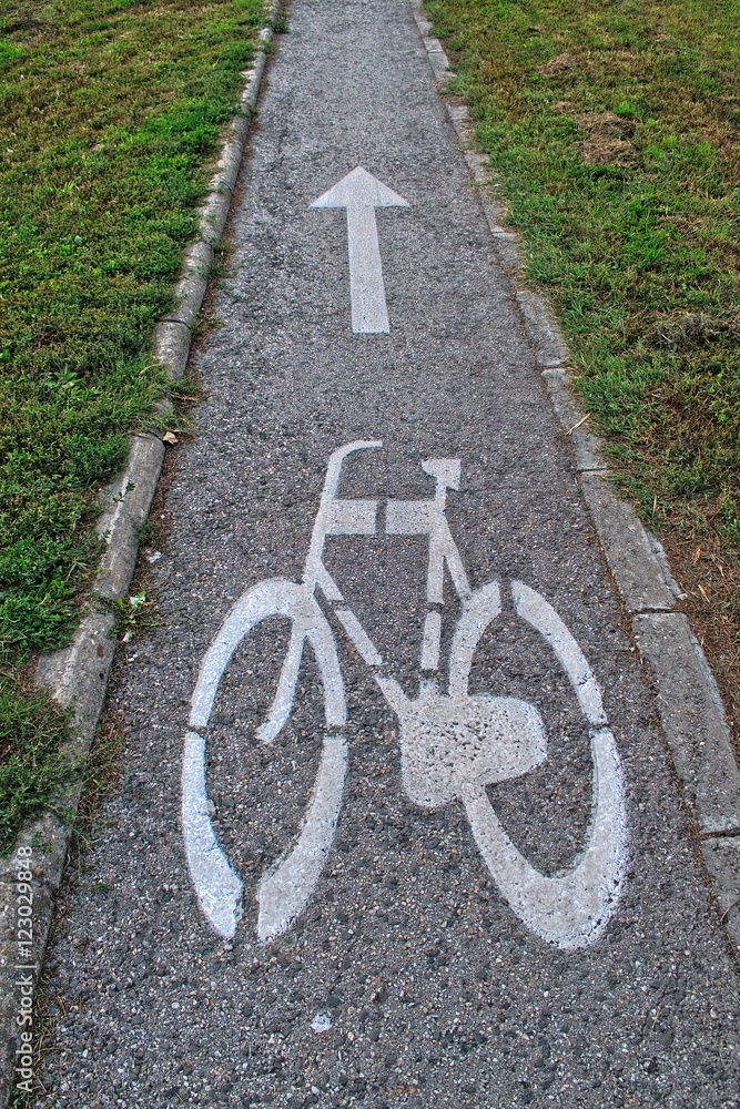 Bicycle track in the city Bicycle track in the city