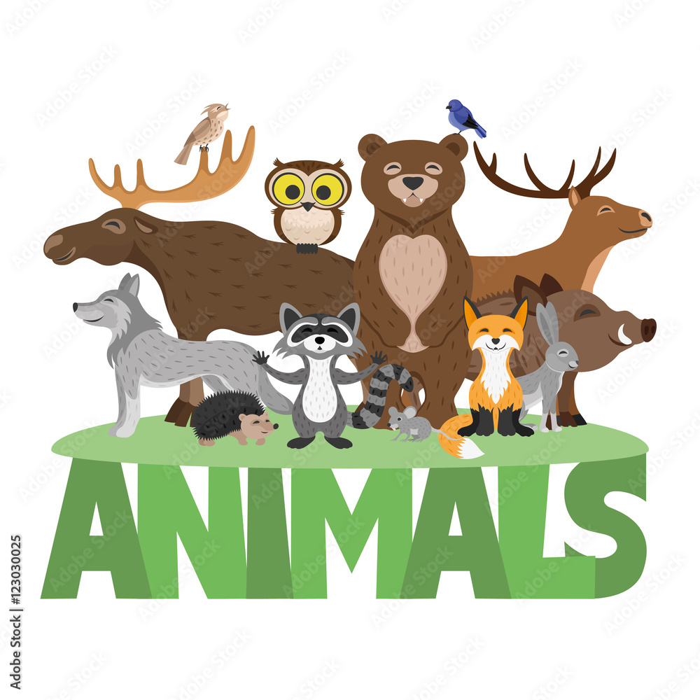 Fototapeta premium Forest animals.