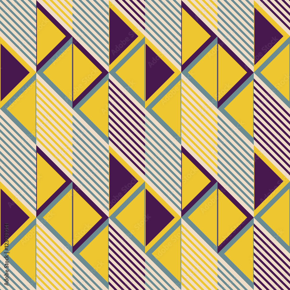Seamless pattern of parallelogram tiles in retro colors Seamless pattern of parallelogram tiles in retro colors