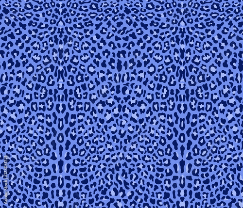 Seamless blue leopard pattern