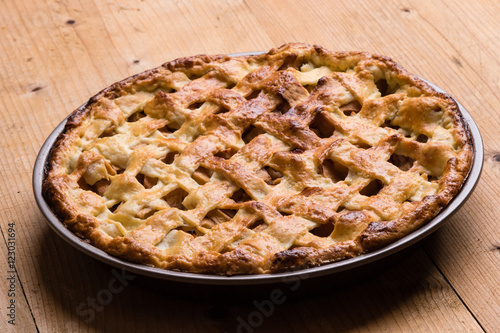 apple pie on table