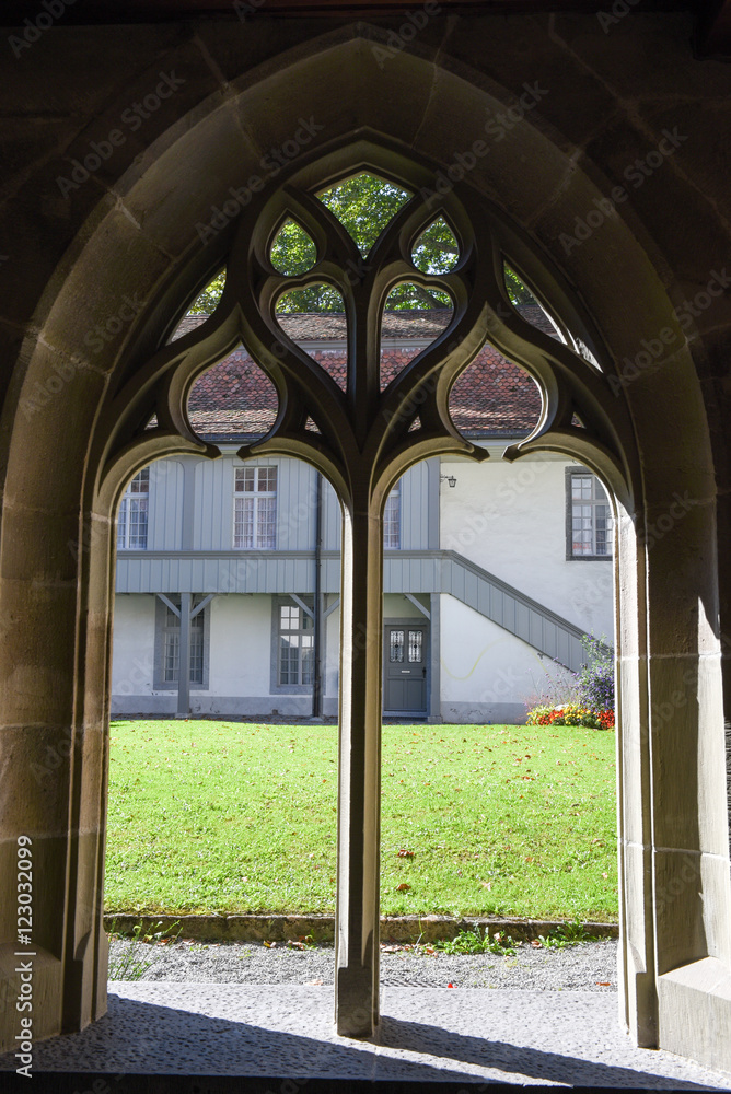 Fototapeta premium Detail of Castle church at Interlaken