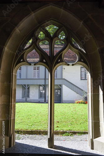 Detail of Castle church at Interlaken