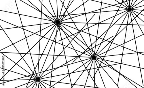abstrakcyjne kształty z czarnych lini tworzy ciekawy wzór