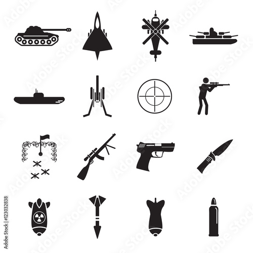 Army icons set