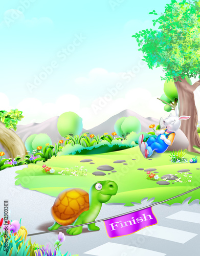 Hare and tortoise race