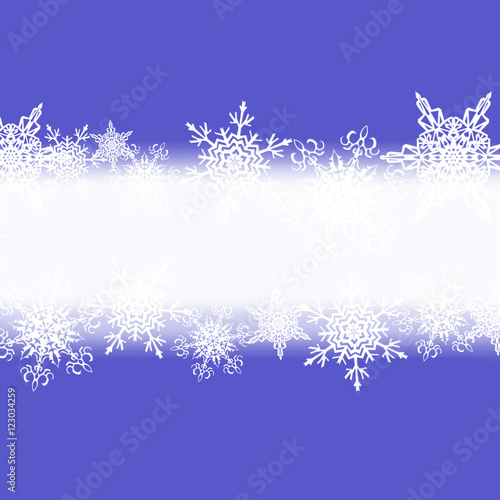 White snowflakes,christmas pattern on the blue background


