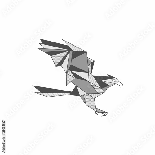 Wallpaper Mural Eagle Geometric Triangle Polygonal Illustration Logo Icon Torontodigital.ca