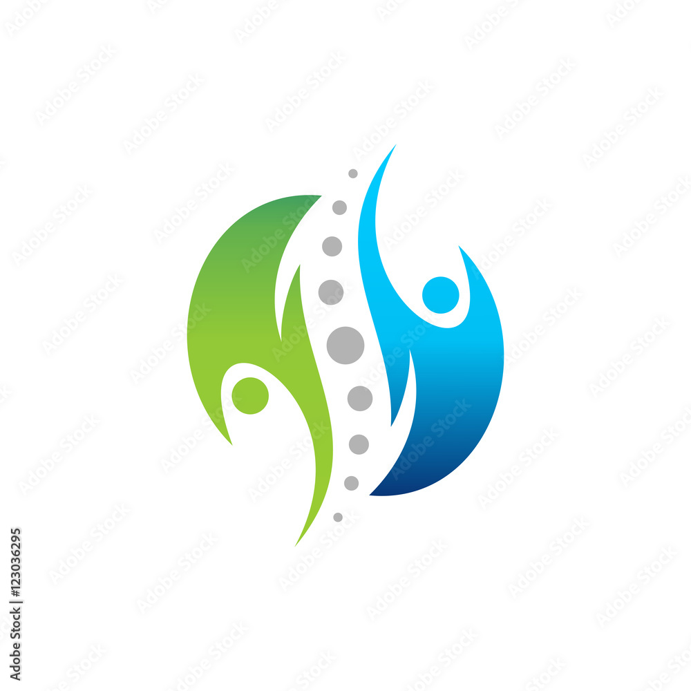 Obraz premium Modern Chiropractic Logo Icon