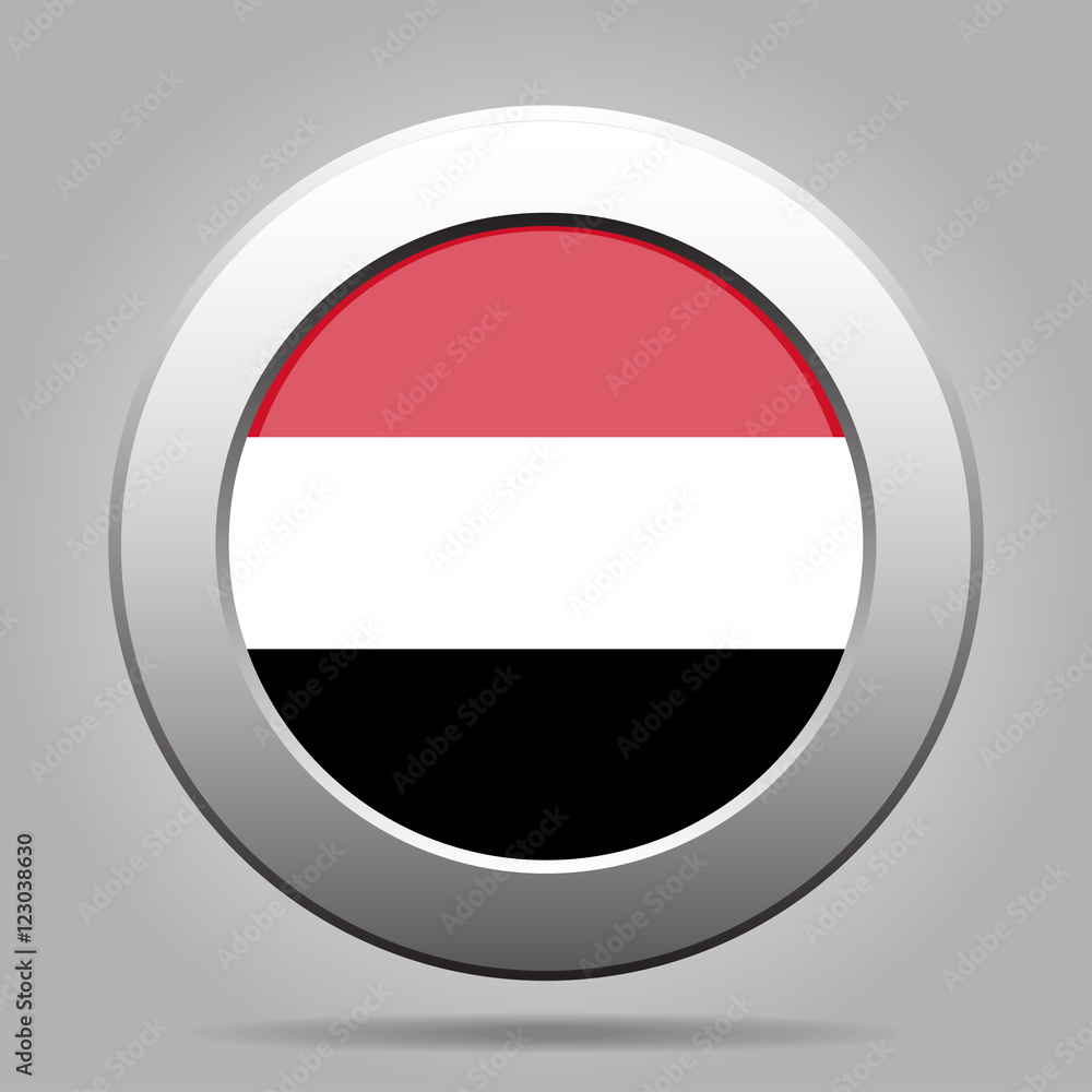 metal button with flag of Yemen metal button with flag of Yemen