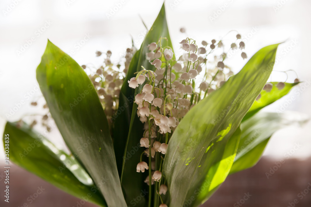 Fototapeta premium Beautiful bouquet of lily of valley i