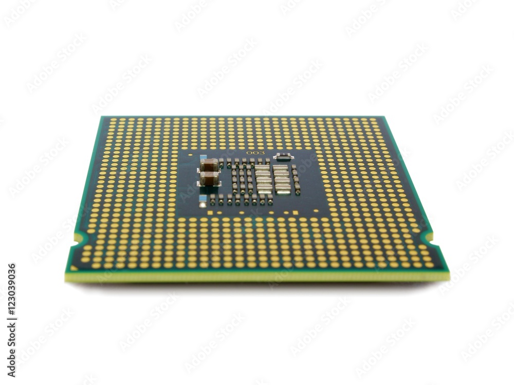 Central processing unit. CPU microchip isolated on white background. Central processing unit. CPU microchip isolated on white background.