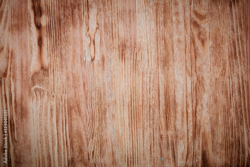 Naklejka premium Texture of old brown wood, macro . Grunge closeup