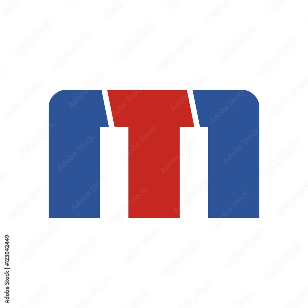 Fototapeta premium TM letter initial logo design