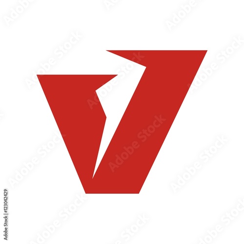 V letter initial logo design © Agung Rohmat