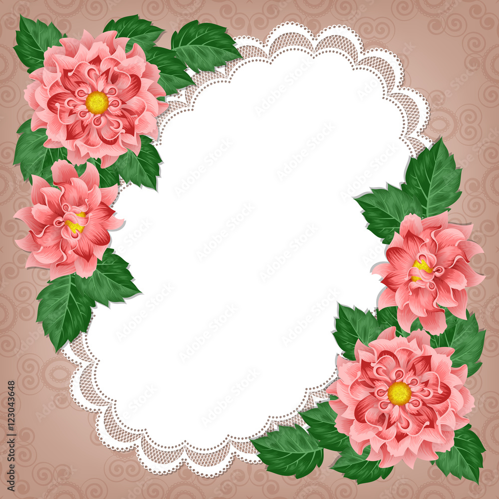 Fototapeta premium Retro greeting card template