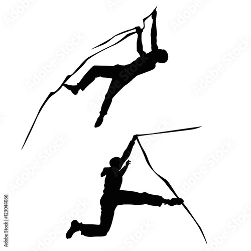 climber climbing silhouette illustration