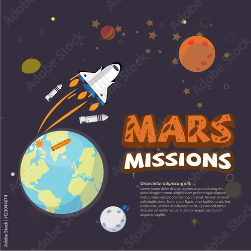 Mission to Mars concept - vector illustration © angkritth